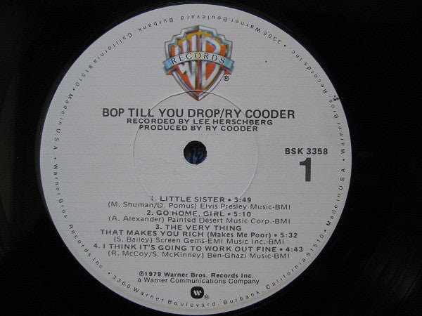 Buy Ry Cooder : Bop Till You Drop (LP, Album, Los) Online for a