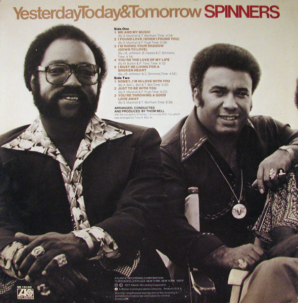 Buy Spinners : Yesterday, Today & Tomorrow (LP, Album, Mon) Online for a  great price