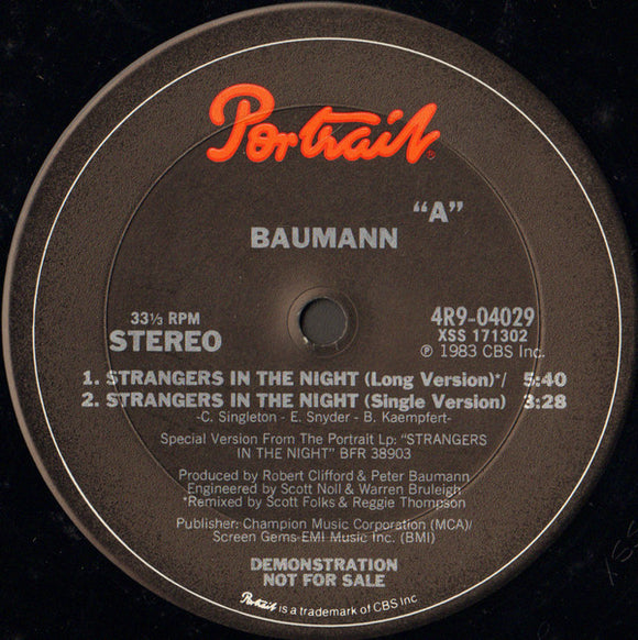 Peter Baumann : Strangers In The Night (12