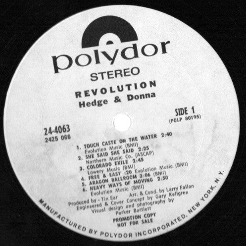 Hedge & Donna : Evolution (LP, Album, Promo)