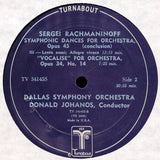 Sergei Vasilyevich Rachmaninoff, Dallas Symphony Orchestra, Donald Johanos : Symphonic Dances / Vocalise (LP)