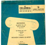 Ludwig van Beethoven - Budapest String Quartet : Quartet No. 6 In B-Flat Major, Op. 18 No. 6 / Quartet No. 11 In F Minor, Op. 95 ("Serious") (LP, Mono)