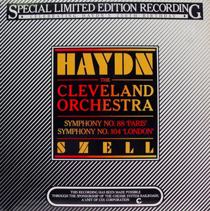 Joseph Haydn, The Cleveland Orchestra, George Szell : Symphony No. 88 "Paris" · Symphony No. 104 "London" (LP, Mono, Ltd, RE)