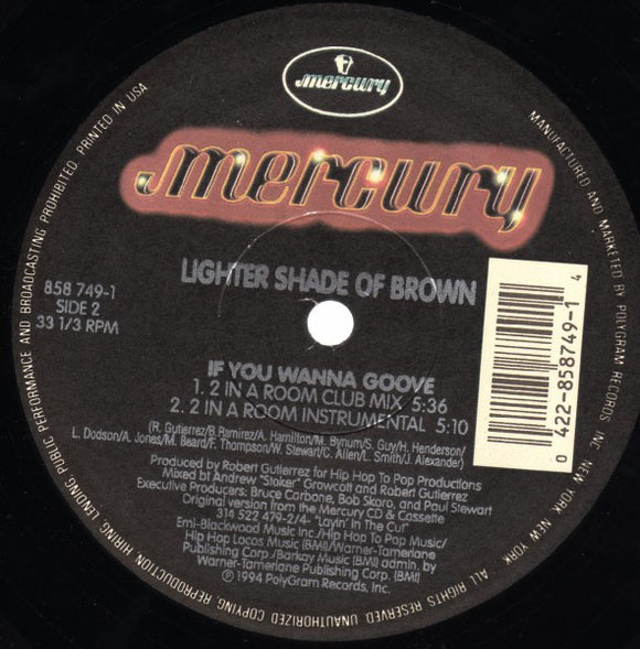 Lighter Shade Of Brown : If You Wanna Groove (12