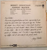 Johnny Mathis : Merry Christmas (LP, Album, RE, Pit)