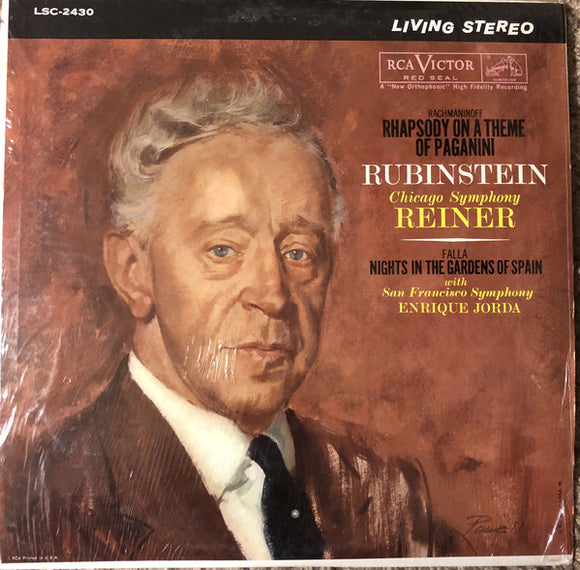 Sergei Vasilyevich Rachmaninoff & Manuel De Falla : Rhapsody On A Theme Of Paganini / Nights In The Gardens Of Spain (LP, Ste)