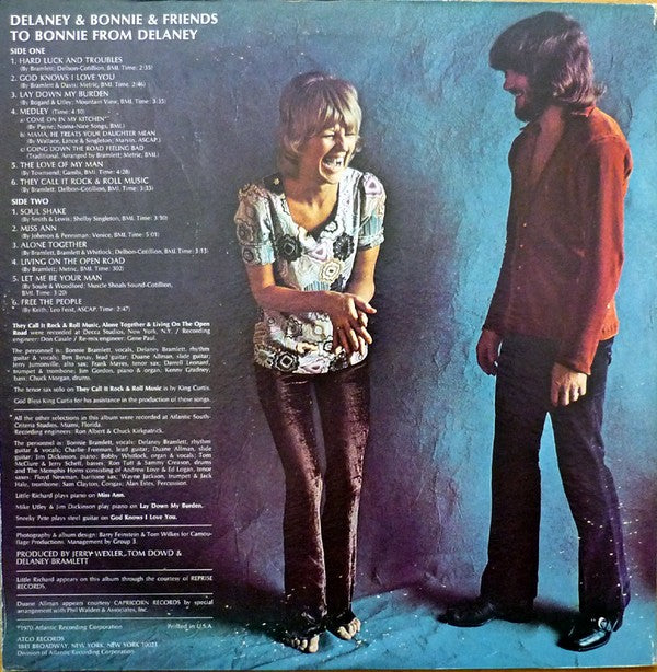 デラニー&ボニー　To Bonnie from Delaney LPレコード Delaney & Bonnie & Friends – To Bonnie From Delaney | Releases