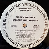 Marty Robbins : Greatest Hits Vol. IV (LP, Comp, Promo)