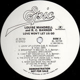 Louise Mandrell & R.C. Bannon : Love Won't Let Us Go (LP, Album, Promo)