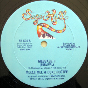 Melle Mel & Duke Bootee : Message II (Survival) (12")