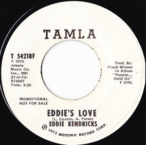 Eddie Kendricks : Eddie's Love (7", Single, Promo)