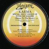 Karma (9) : Funk De Mambo (Dance To The Music) (Special Disco Version) (12", Promo)