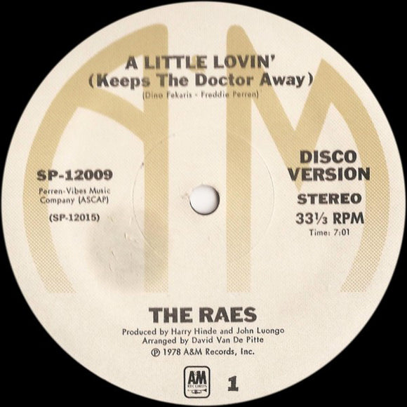 The Raes : A Little Lovin' (Keeps The Doctor Away) (12