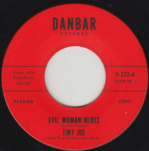 Tiny Joe With Sal Salvador And His Orchestra : Evil Woman Blues (7", Promo)