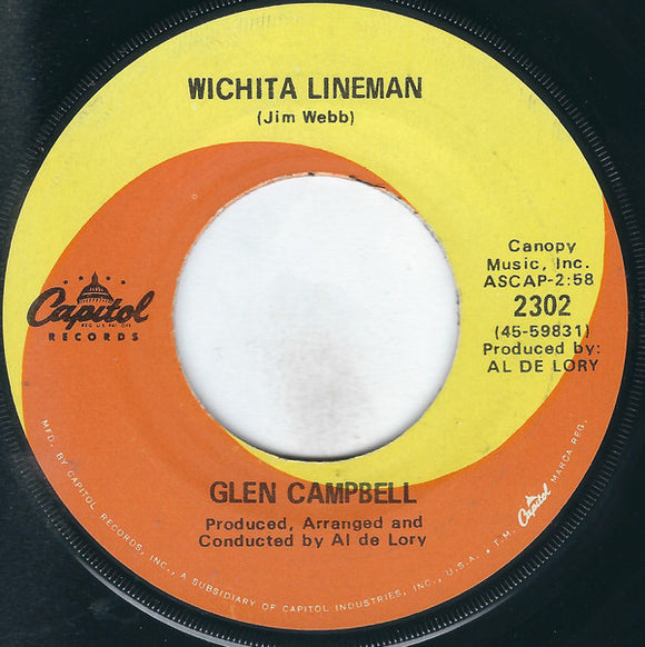 Glen Campbell : Wichita Lineman / Fate Of Man (7