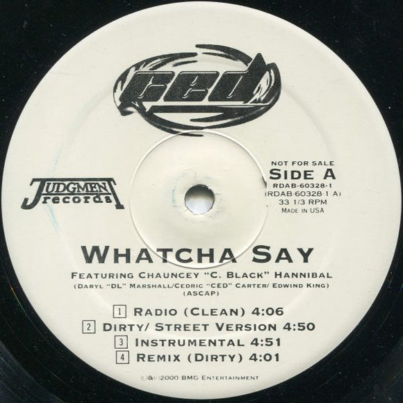 Ced (3) : Whatcha Say (12