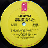 Lou Rawls : When You Hear Lou, You've Heard It All (LP, Album, Pit)