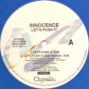 Innocence : Let's Push It (12", Promo, Blu)