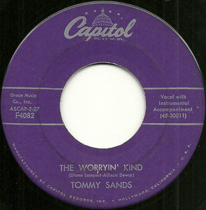 Tommy Sands : The Worryin' Kind / Bigger Than Texas (7", Single)