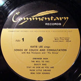 Katie Lee : Songs Of Couch And Consultation (LP, Album, Mono)