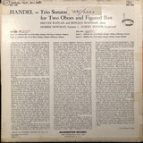 Georg Friedrich Händel, Melvin Kaplan, Ronald Roseman, Morris Newman, Albert Fuller : Trio Sonatas For Two Oboes And Figured Bass (LP, Album, Mono)