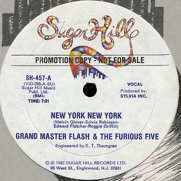 Grandmaster Flash & The Furious Five : New York New York (12