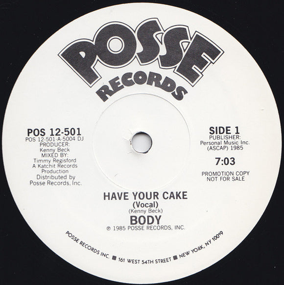 Body (4) : Have Your Cake (12