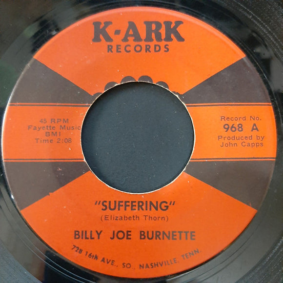 Billy Joe Burnette : Suffering / Fickle Hearted Fool (7