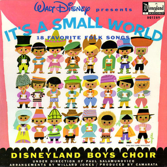 Disneyland Boys Choir : Walt Disney Presents It's A Small World (LP, Album, Mono)