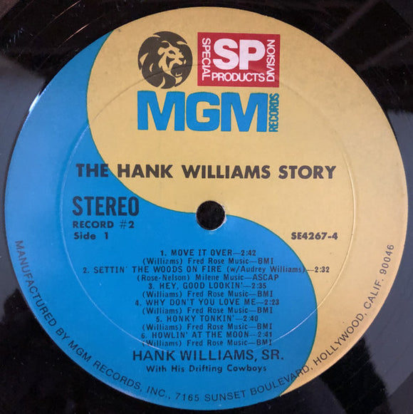 Hank Williams With His Drifting Cowboys : The Hank Williams Story (4xLP, Comp, Ltd, RE)