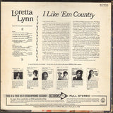 Loretta Lynn : I Like 'Em Country (LP, Album, Pin)