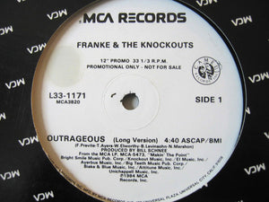 Franke & The Knockouts : Outrageous (12", Promo)