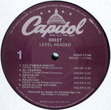 The Sweet : Level Headed (LP, Album, Gat)