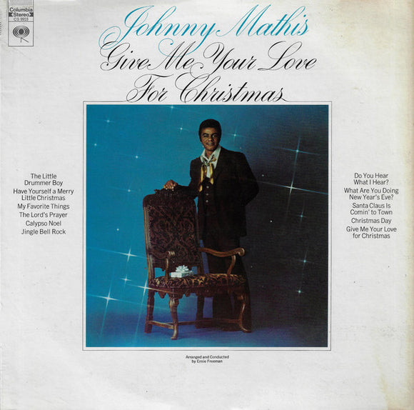 Johnny Mathis : Give Me Your Love For Christmas (LP, Album, RE)