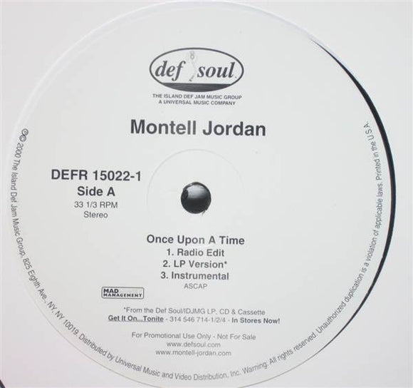 Montell Jordan : Once Upon A Time / Come Home (12
