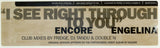 DJ Encore (Feat.) Engelina : I See Right Through To You (12", Promo)