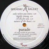 Spandau Ballet : Parade (LP, Album, Lim)