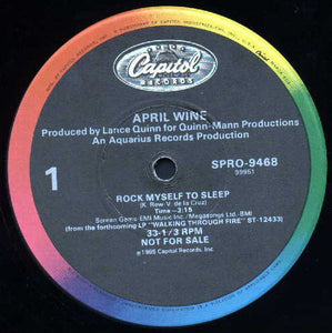 April Wine : Rock Myself To Sleep (12", Promo)