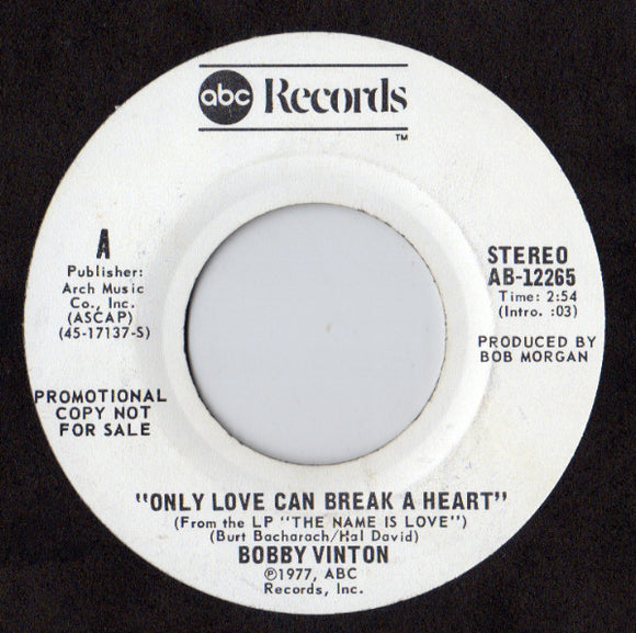 Bobby Vinton : Only Love Can Break A Heart (7