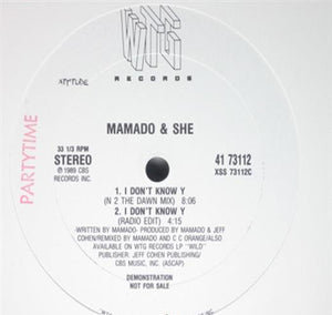 Mamado & She : Bac' Up And Live (12", Promo)