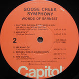 Goose Creek Symphony : Words Of Earnest (LP, Album, RP)