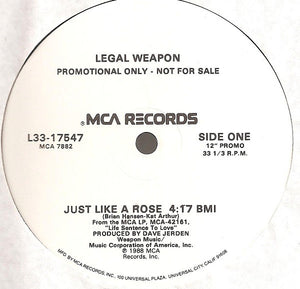 Legal Weapon : Just Like A Rose (12", Single, Promo)