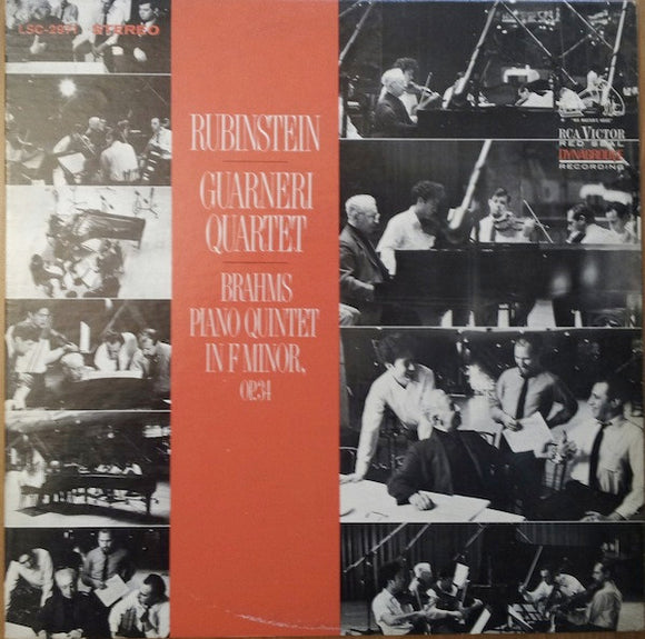 Johannes Brahms, Arthur Rubinstein / Guarneri Quartet : Piano Quintet In F Minor, Op.34 (LP, Album, RP)