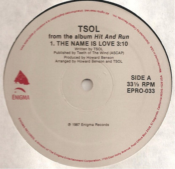 T.S.O.L. : The Name Is Love (12