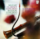 Wolfgang Amadeus Mozart - Jack Brymer, Michael Chapman (4), Claude Monteux, The Academy Of St. Martin-in-the-Fields, Sir Neville Marriner : Clarinet Concerto / Bassoon Concerto / Andante For Flute (LP)