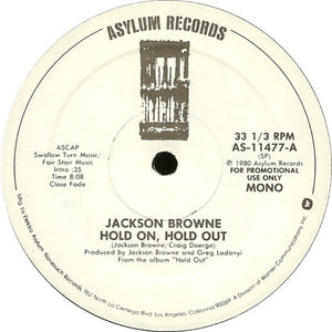 Jackson Browne : Hold On, Hold Out (12", Promo)