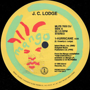 JC Lodge : 1-Hurricane (12", Promo)