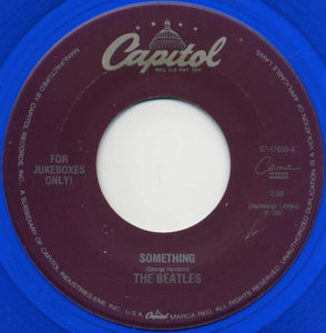 The Beatles : Something / Come Together (7", Single, Jukebox, RE, Blu)