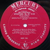 Pyotr Ilyich Tchaikovsky / Ludwig van Beethoven - Antal Dorati, Minneapolis Symphony Orchestra, University Of Minnesota Brass Band / The London Symphony Orchestra : 1812 Festival Overture, Op. 49 / Wellington's Victory Battle Symphony, Op. 91 (LP, Album, Mono)