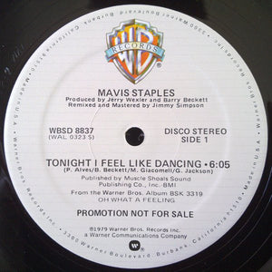 Mavis Staples : Tonight I Feel Like Dancing (12", Promo)